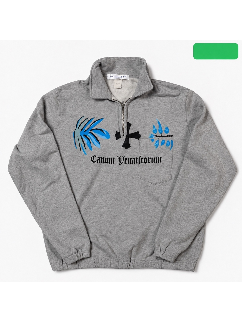 Comme des Garçons SHIRT Gray Graphic Zip Hoodie